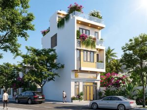 Nhà phố 3 tầng 1 lửng mái bằng 100m2 tại hà nội