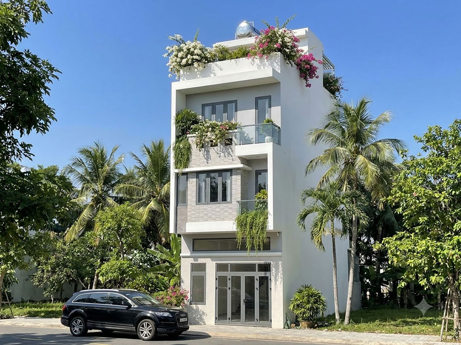 Nhà phố 3 tầng 1 lửng mái bằng 100m2 tại hà nội
