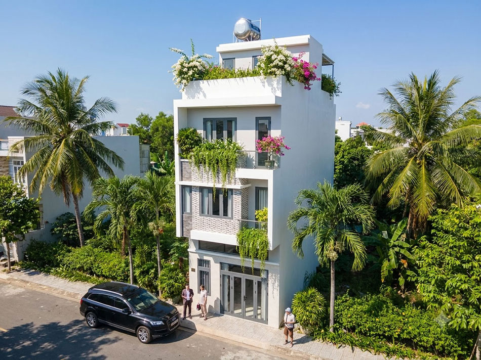 Nhà phố 3 tầng 1 lửng mái bằng 100m2 tại hà nội