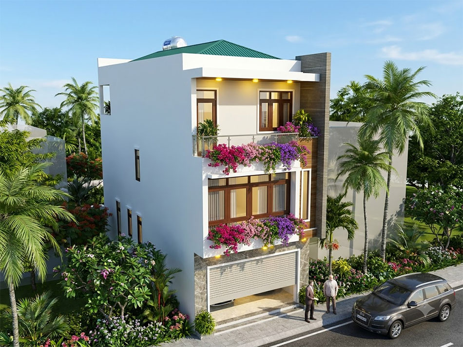 Nhà phố 3 tầng hiện đại mặt tiền 6m 1