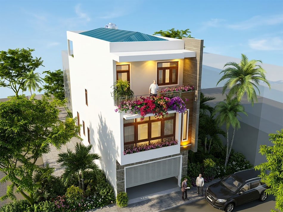 Nhà phố 3 tầng hiện đại mặt tiền 6m 2