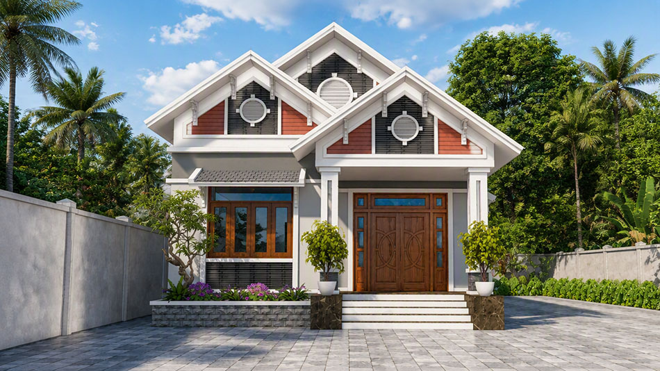 Nhà vườn 1 tầng mái thái 160m2 tại Hà Nội 4