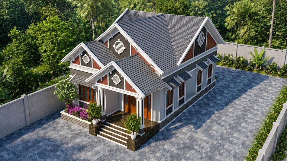 Nhà vườn 1 tầng mái thái 160m2 tại Hà Nội 2