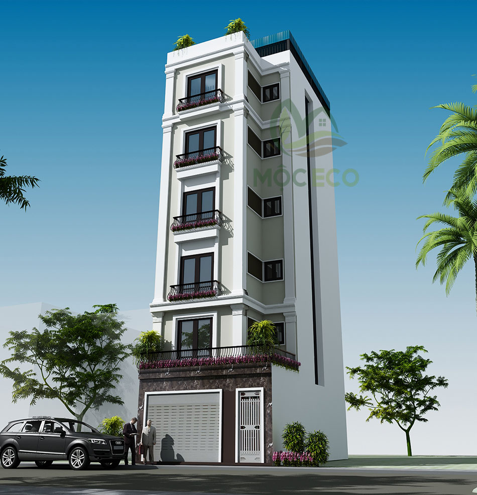 Mẫu thiết kế chung cư mini 6 tầng 100m2 tại hà nội 1