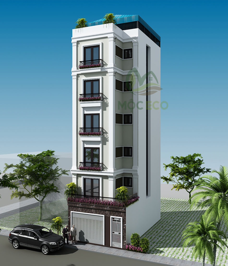 Mẫu thiết kế chung cư mini 6 tầng 100m2 tại hà nội 2