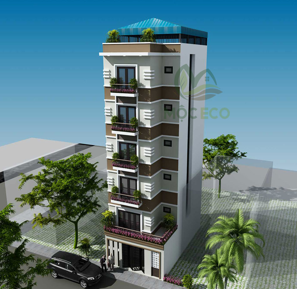 Mẫu thiết kế chung cư mini 6 tầng 100m2 tại hà nội 6
