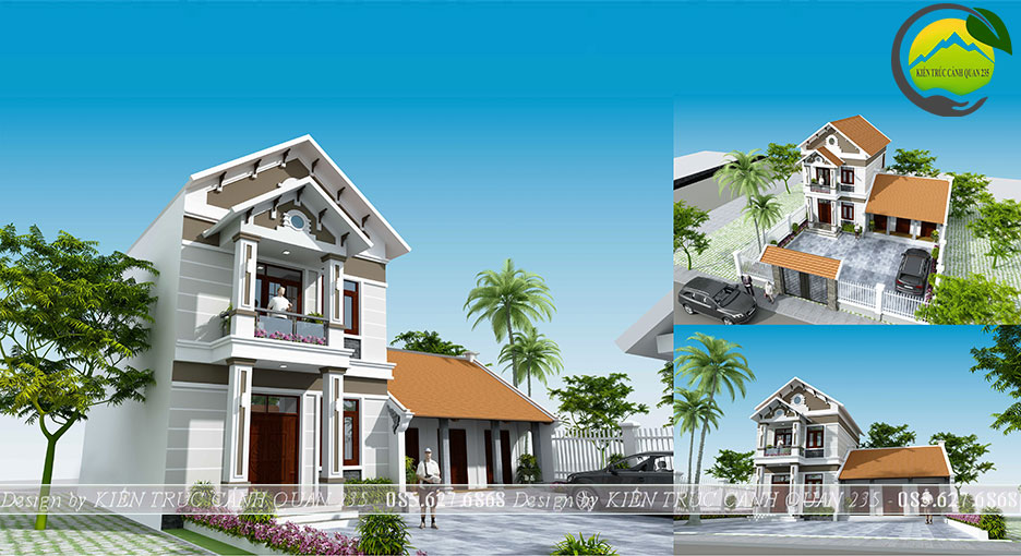 biệt thự 2 tầng kết hợp nhà thờ 80m2