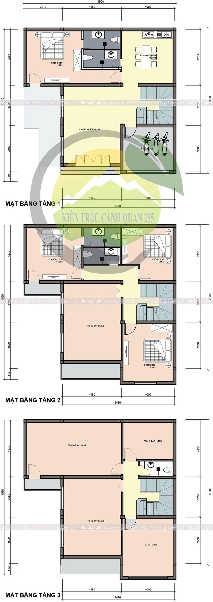 Biệt thự 3 tầng mái nhật 100m2 tại Hà Nội