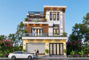 Biệt thự 3 tầng mặt tiền 9m 2