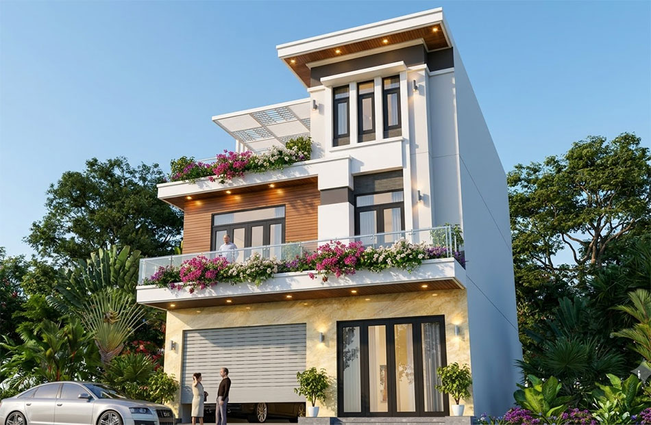 Biệt thự 3 tầng mặt tiền 9m 1