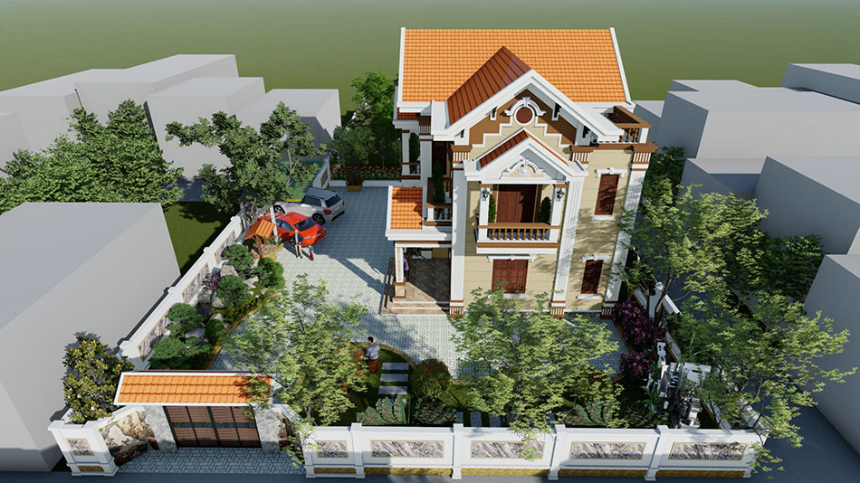 Biệt thự nhà vườn 2 tầng mái thái 130m2 tại Hải Dương 7