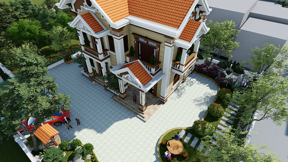 Biệt thự nhà vườn 2 tầng mái thái 130m2 tại Hải Dương 5