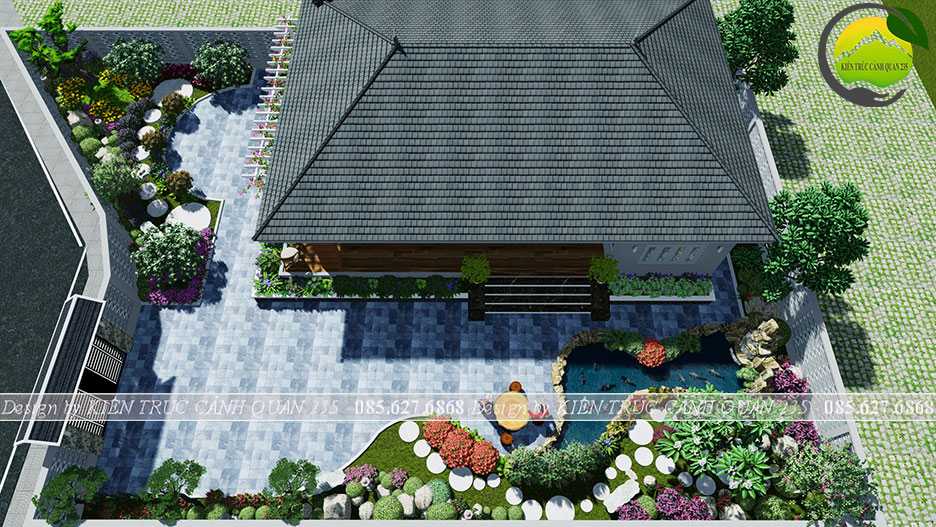 Biệt thự sân vườn 1 tầng 250m2 tại Lâm Đồng