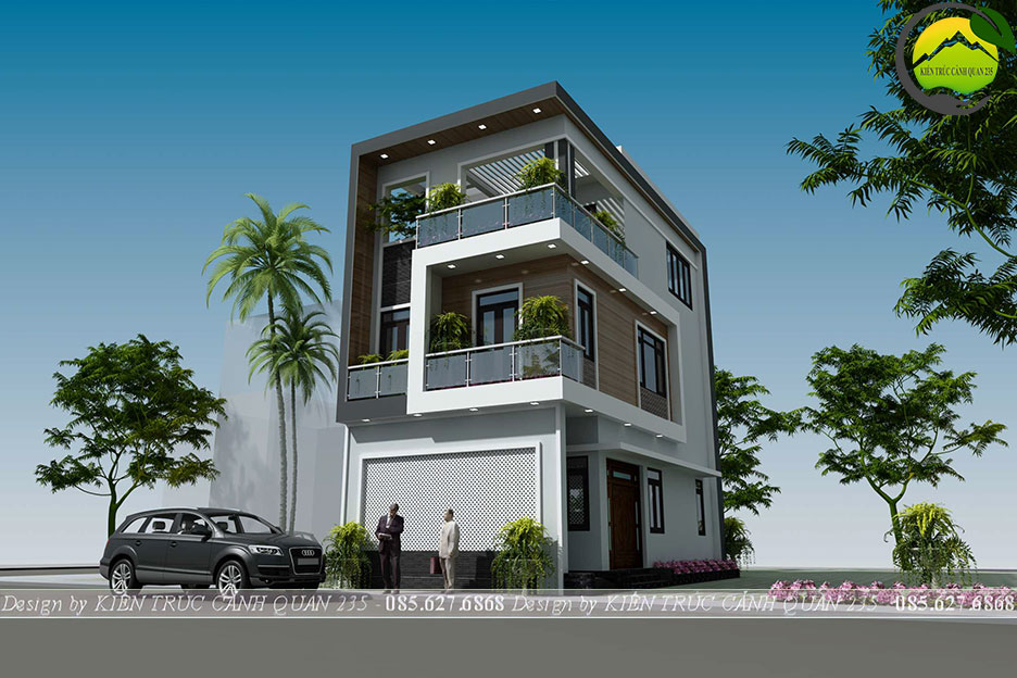 Nhà phố hiện đại 2 tầng 1 tum 72m2 tại hà nội