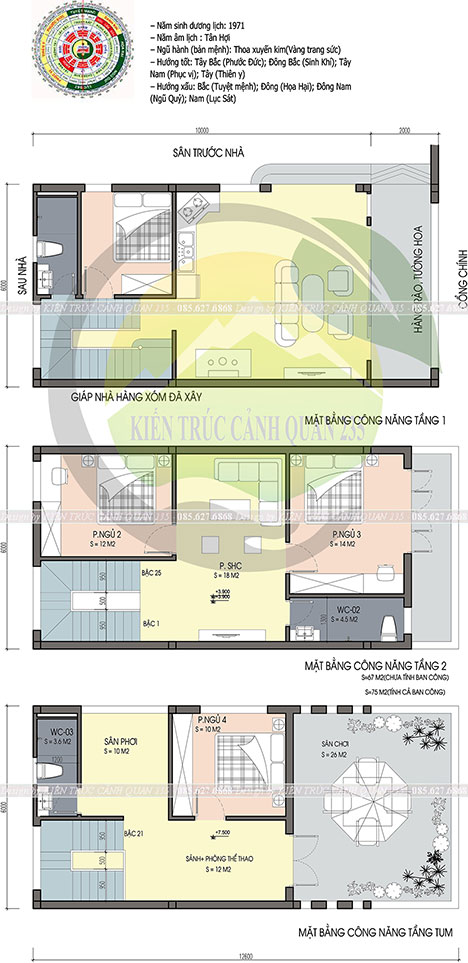 Nhà phố hiện đại 2 tầng 1 tum 72m2 tại hà nội