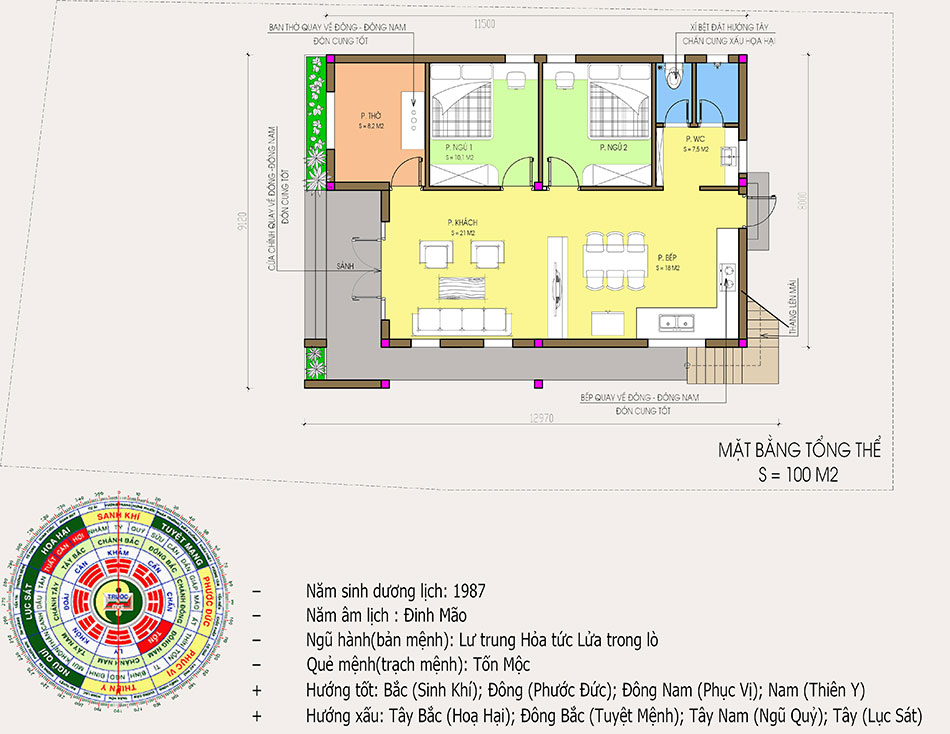 Nhà vườn 1 tầng 2 phòng ngủ 100m2 1