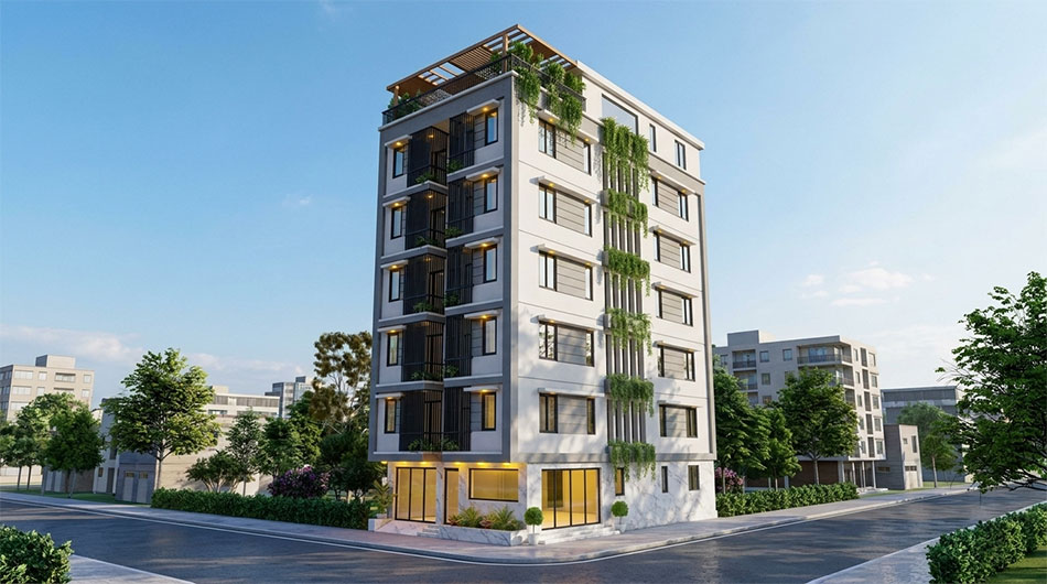 Thiết kế chung cư mini 6 tầng hiện đại cho thuê trọ 132m2 tại hà nội 5