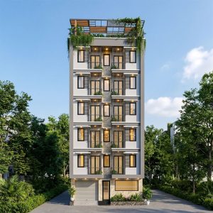 Thiết kế chung cư mini 6 tầng hiện đại cho thuê trọ 132m2 tại hà nội 1