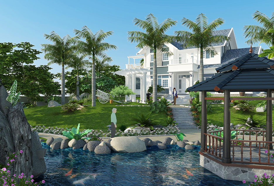 biệt thự nhà vườn 4 phòng ngủ