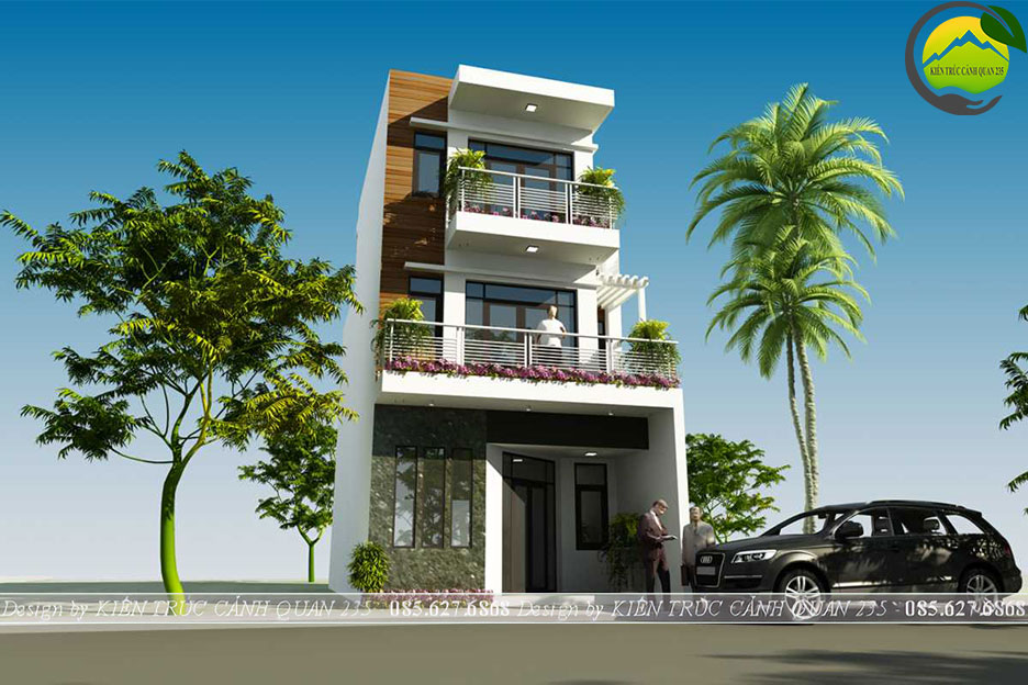 Mẫu nhà phố 3 tầng 3 phòng ngủ mặt tiền 6m tại Hà Nội 3