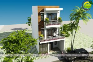 Mẫu nhà phố 3 tầng 3 phòng ngủ mặt tiền 6m tại Hà Nội 4