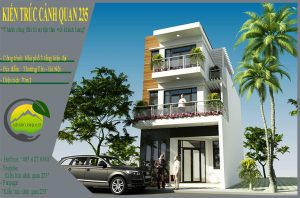 Mẫu nhà phố 3 tầng 3 phòng ngủ mặt tiền 6m tại Hà Nội