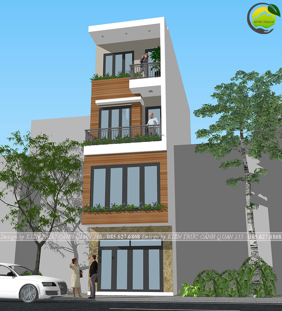 Mẫu nhà phố 4 tầng 4m hiện đại tại Hà Nội 2