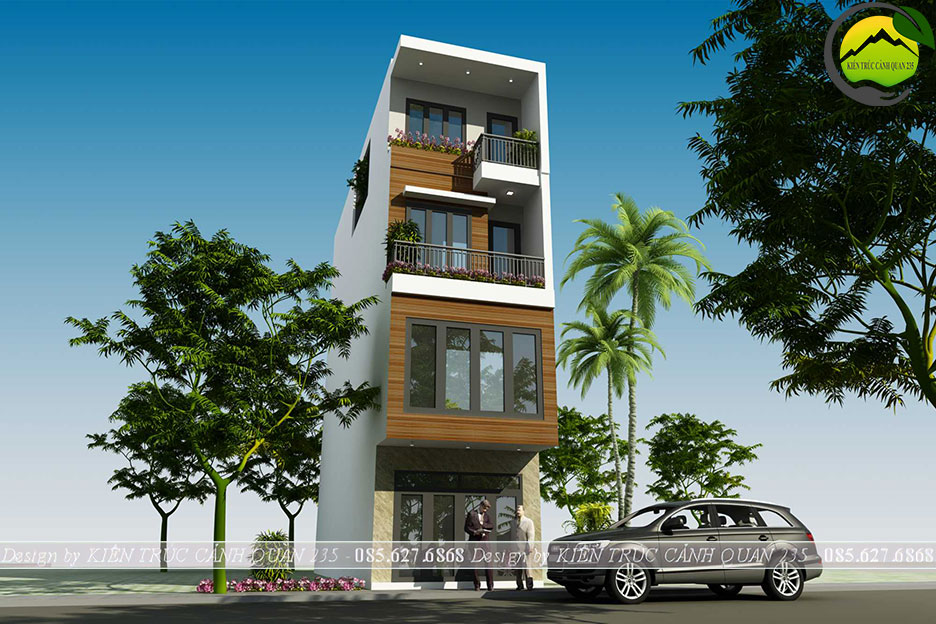 Mẫu nhà phố 4 tầng 4m hiện đại tại Hà Nội 5