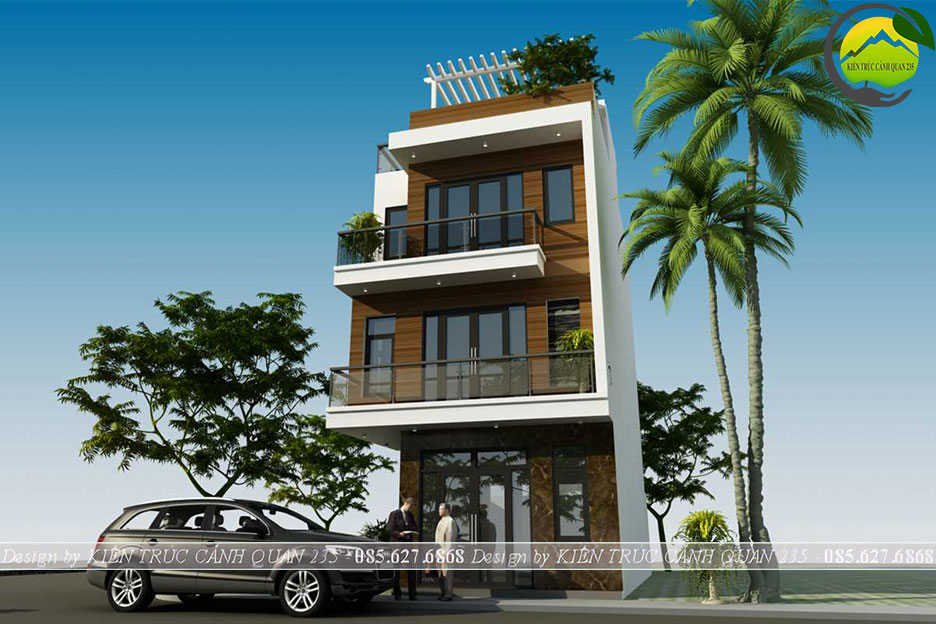 Mẫu nhà phố hiện đại 3 tầng 1 tum mặt tiền 6m tại Hà Nội 4