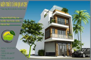 Mẫu nhà phố hiện đại 3 tầng 1 tum mặt tiền 6m tại Hà Nội