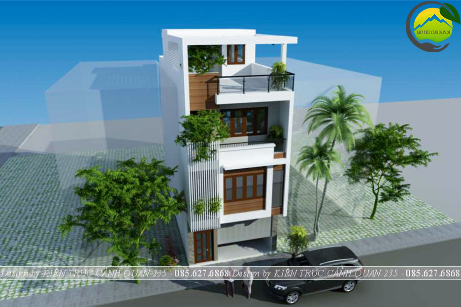 Mẫu nhà phố hiện đại 3 tầng có gara 5,5x13m tại Hà Nội 2
