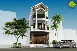 Mẫu nhà phố mái thái 3 tầng bán cổ điển 5,5x14m tại hà nội 5