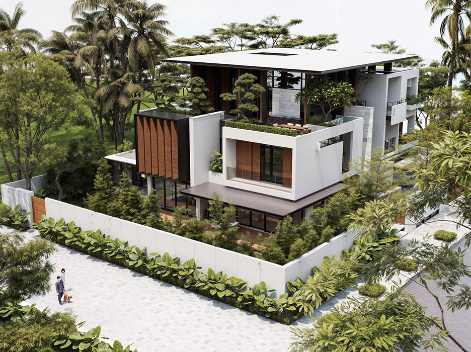 Mẫu thiết kế biệt thự phố