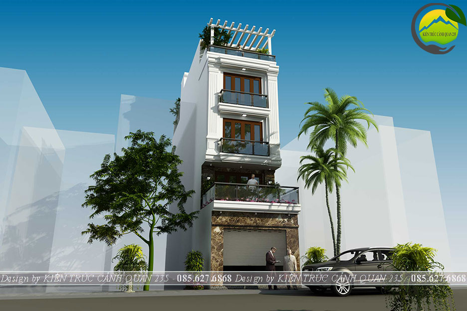 Thiết kế nhà phố 5 tầng 1 tum hiện đại 4,5x20m tại Hà Nội 2