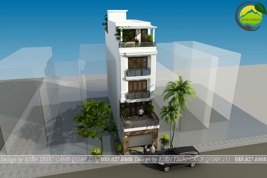 Thiết kế nhà phố 5 tầng 1 tum hiện đại 4,5x20m tại Hà Nội 3