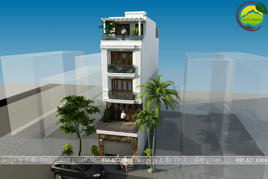 Thiết kế nhà phố 5 tầng 1 tum hiện đại 4,5x20m tại Hà Nội 4