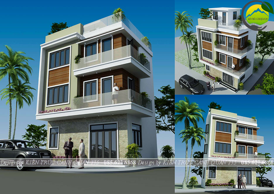 Nhà phố hiện đại 3 tầng 1 tum 3 mặt thoáng 6x8m tại Hà Nội 1