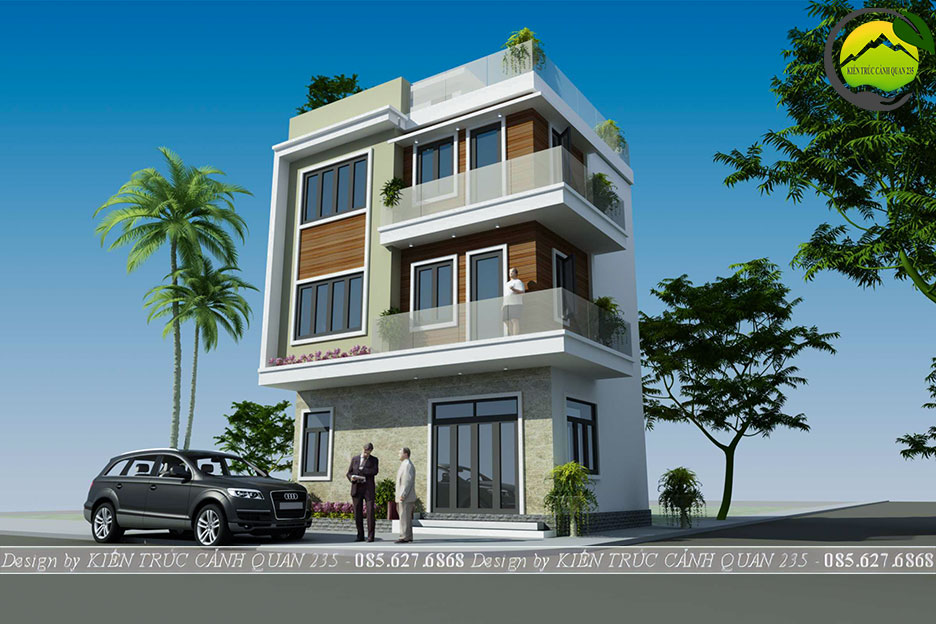 Nhà phố hiện đại 3 tầng 1 tum 3 mặt thoáng 6x8m tại Hà Nội 2