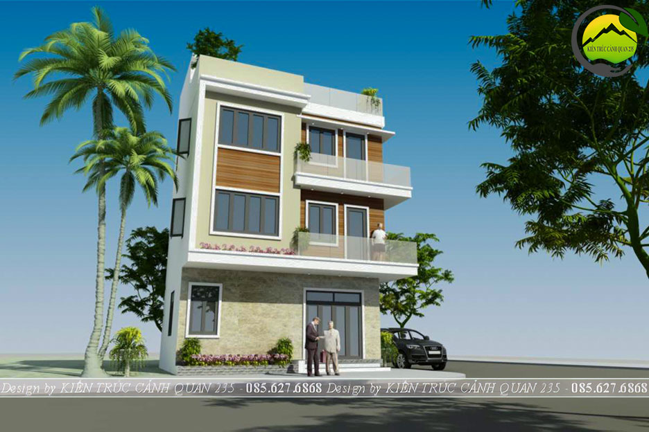 Nhà phố hiện đại 3 tầng 1 tum 3 mặt thoáng 6x8m tại Hà Nội 4