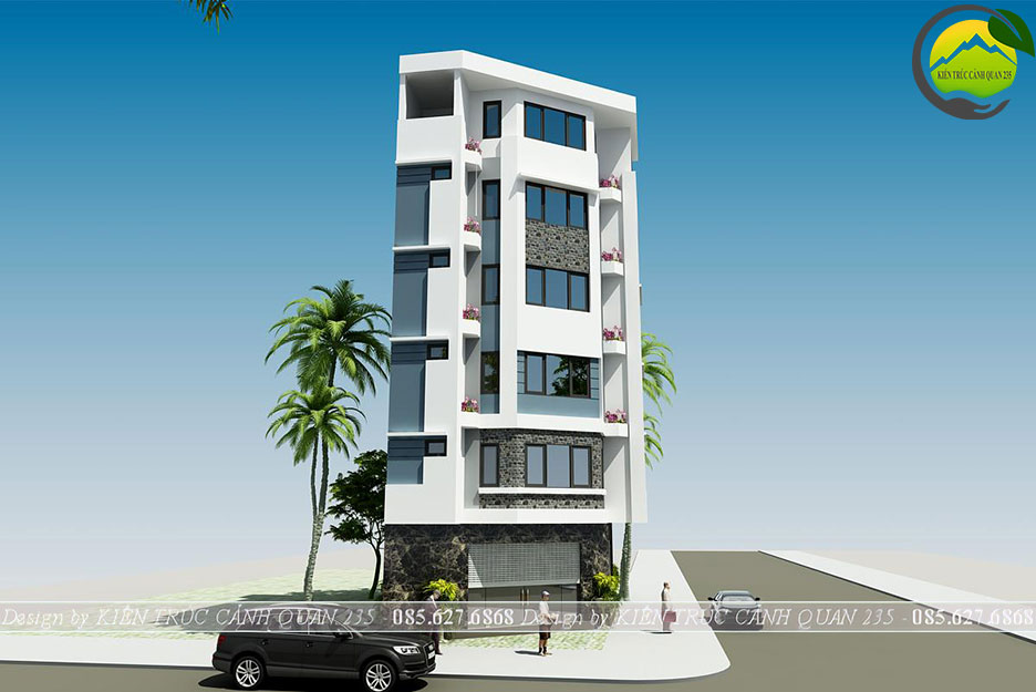 Nhà phố lô góc 2 mặt tiền 6 tầng hiện đại 64m2 tại Hà Nội 2