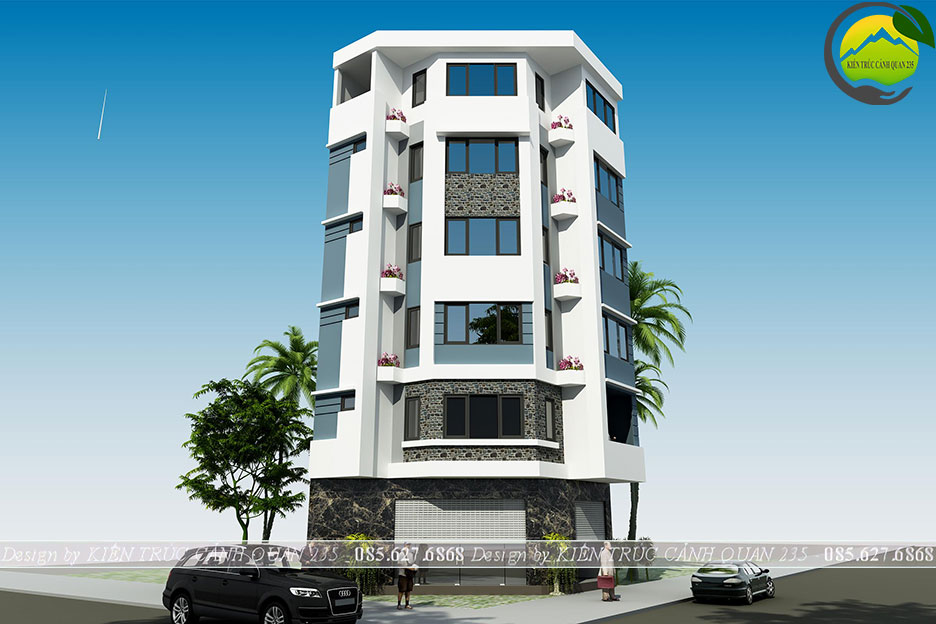 Nhà phố lô góc 2 mặt tiền 6 tầng hiện đại 64m2 tại Hà Nội 4