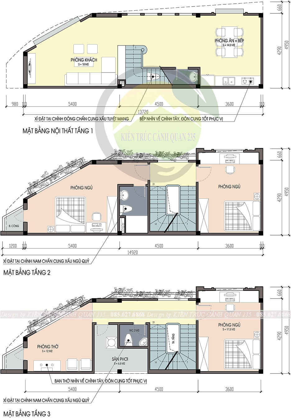 Nhà phố lô góc 3 tầng hiện đại 68m2 tại Thường Tín 3