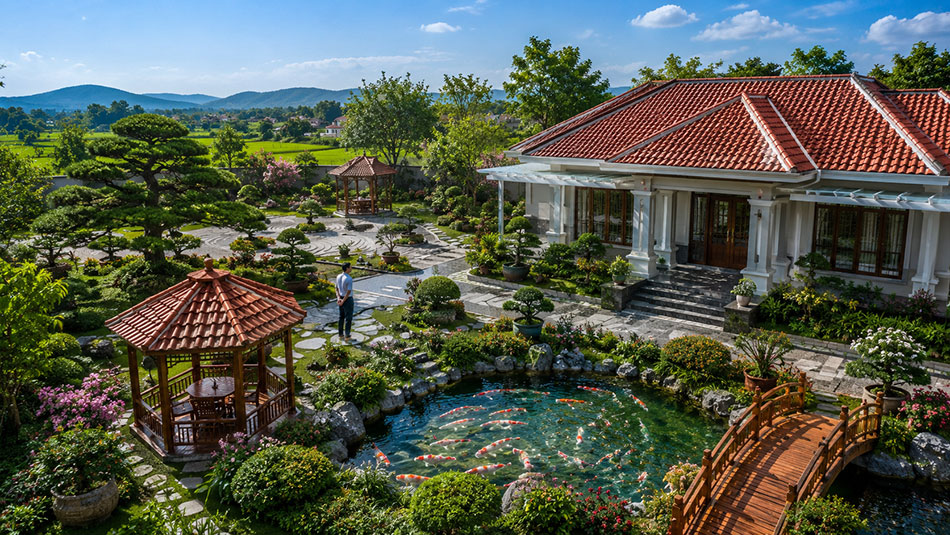 Thiết kế biệt thự nhà vườn đẹp 1 tầng tại sơn la