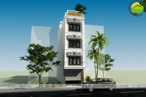 Thiết kế nhà nghỉ 4,5 tầng 80m2 tại Hà Nội 2