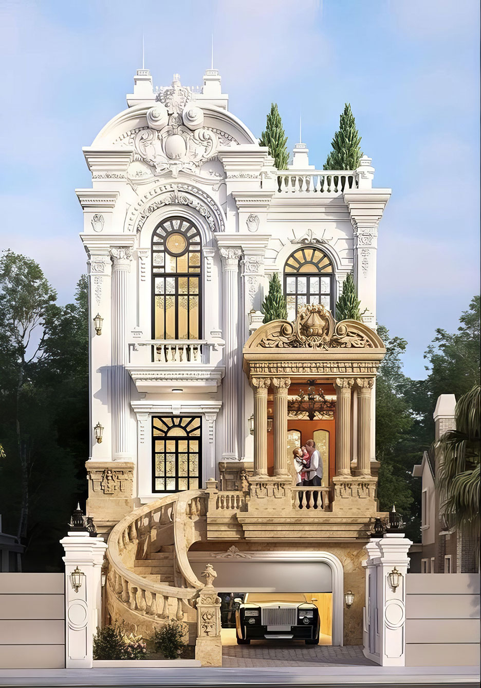 Biệt thự 3 tầng cổ điển