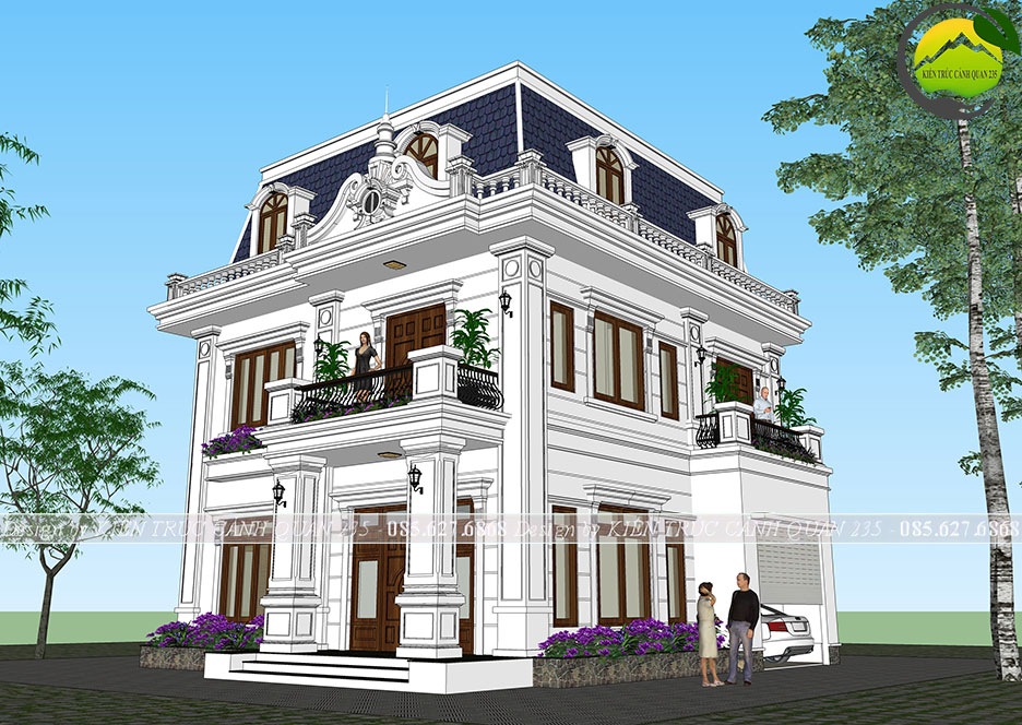 Biệt thự 3 tầng tân cổ điển