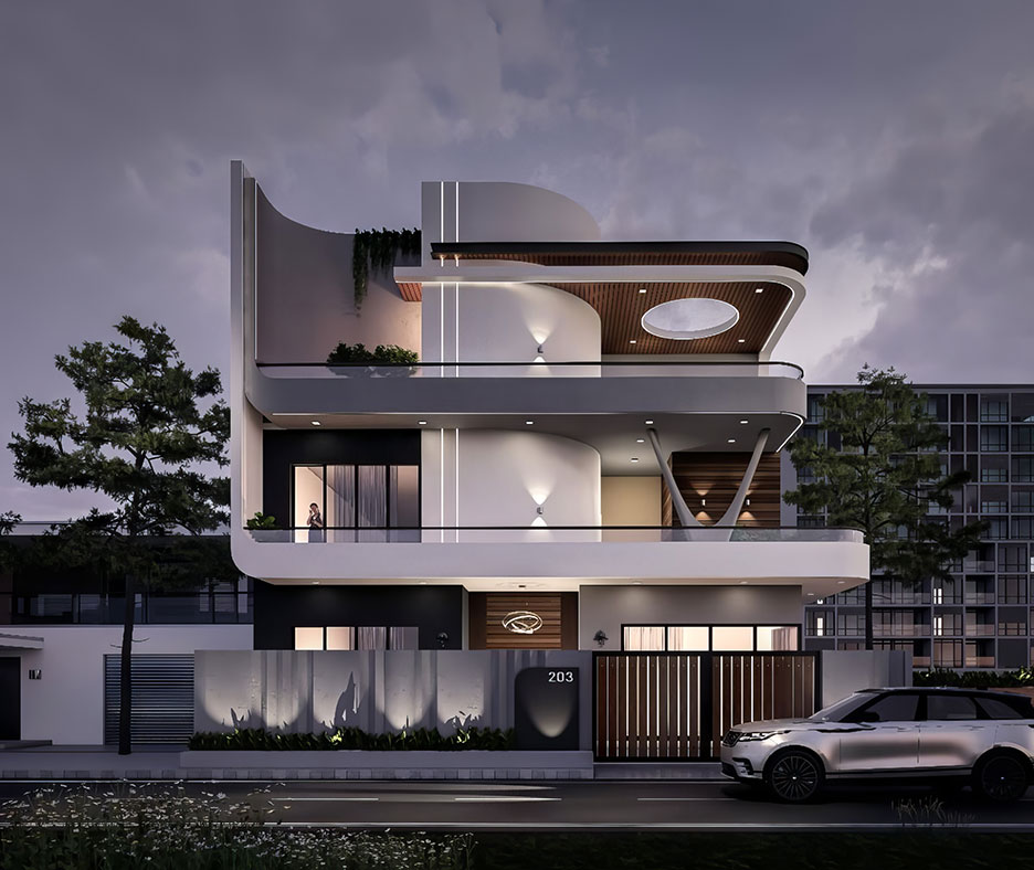 biệt thự 3 tầng hiện đại