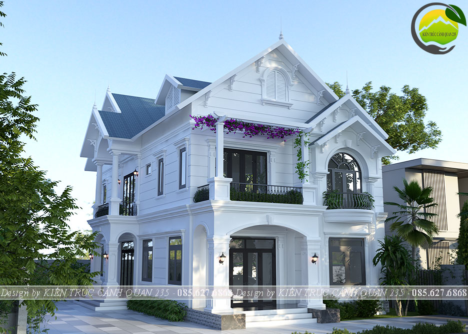 biệt thự 2 tầng mái thái tại Hòa Bình