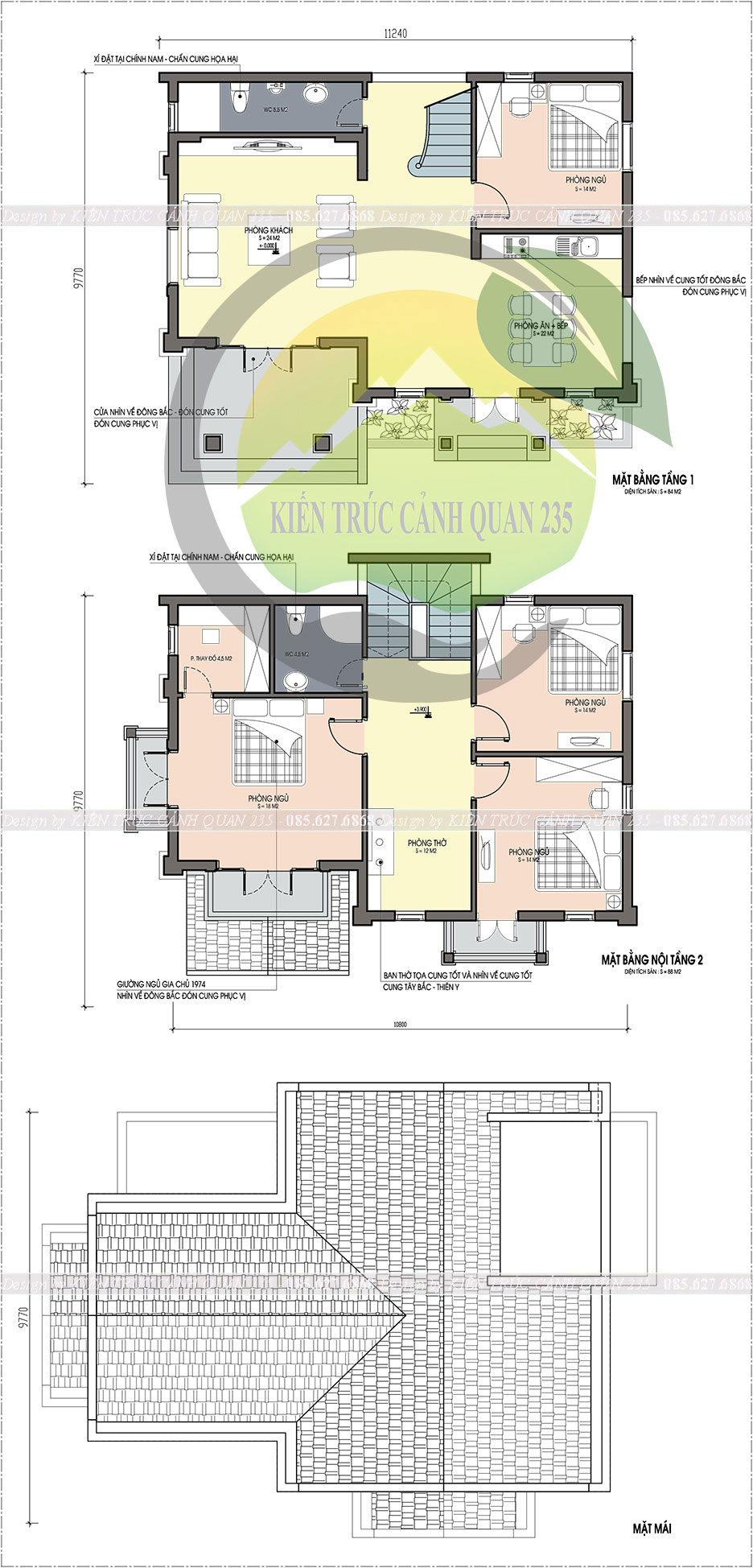 biệt thự 2 tầng mái thái tại Hưng Yên diện tích 130m2 6