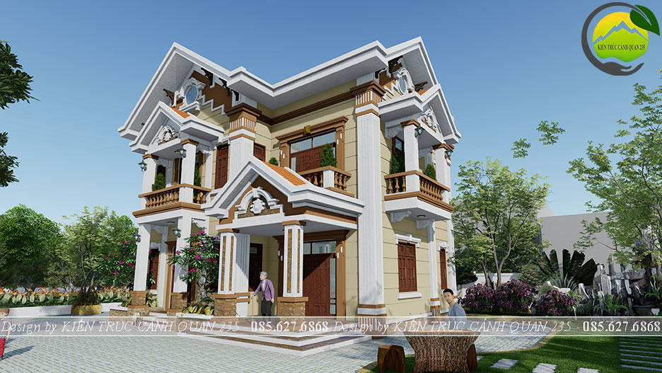 biệt thự 2 tầng mái thái tại Hưng Yên diện tích 130m2 2